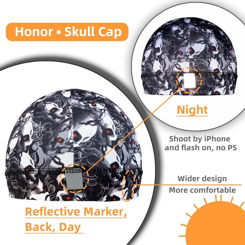 Owoniule 6 Pcs Skull Cap Sweat Wicking Helmet Liner Breathable Cycling Beanie Running Sports Hat Cooling Head Wraps for Men - Image 3